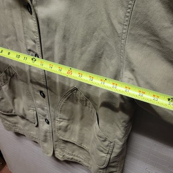 Lands End Vintage Women Large 14-16 Barn Chore Farm Coat Jacket Tan Brown Plaid - Picture 9 of 10